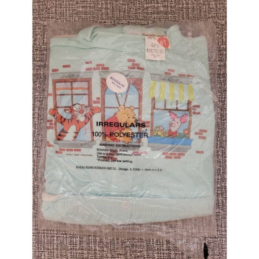 Vintage Winnie the Pooh Footed Pajamas Size 4T Irregulars WPL-7232 Mint Sears